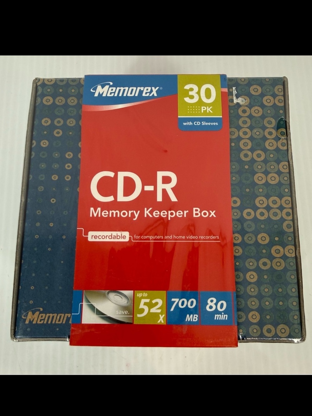 Memorex CD-R 700MB 80 min Recordable 30 Pack w/ CD Sleeves Memory Keeper Box NEW